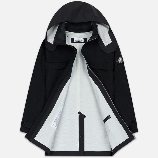 Мужское пальто Stone Island Tank Shield Wool Sytetch Multi Layer Fusion Technology Black