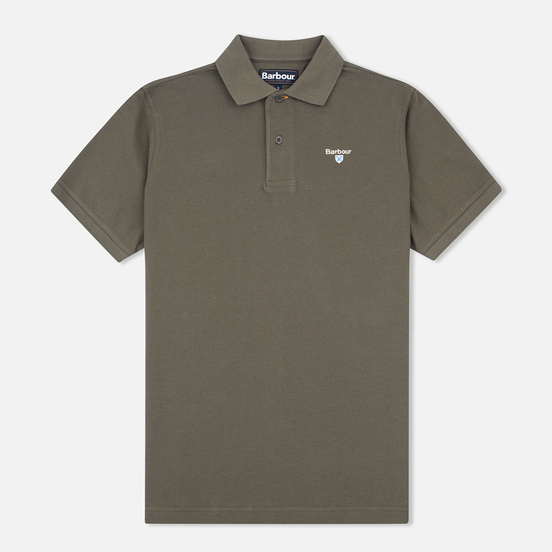 Мужское поло Barbour Sports Dark Olive