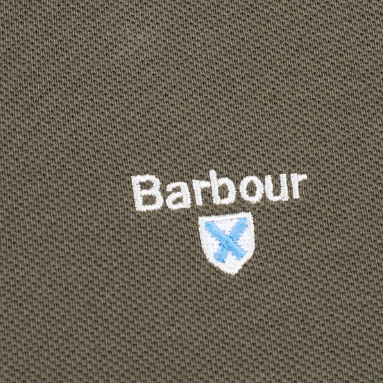 Мужское поло Barbour Sports Dark Olive