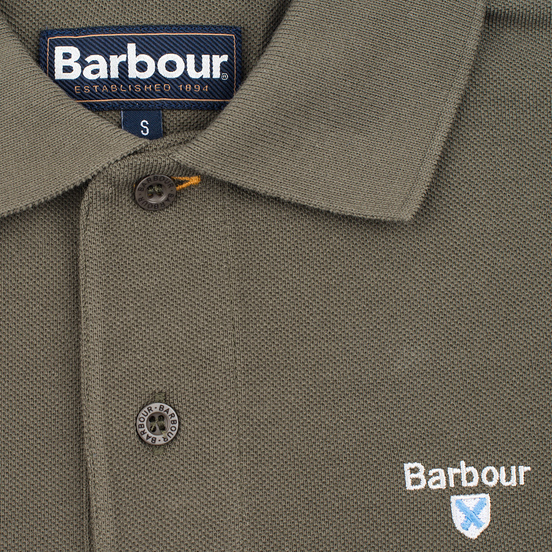 Мужское поло Barbour Sports Dark Olive