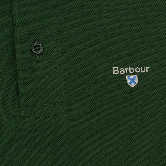 Мужское поло Barbour Sports Racing Green
