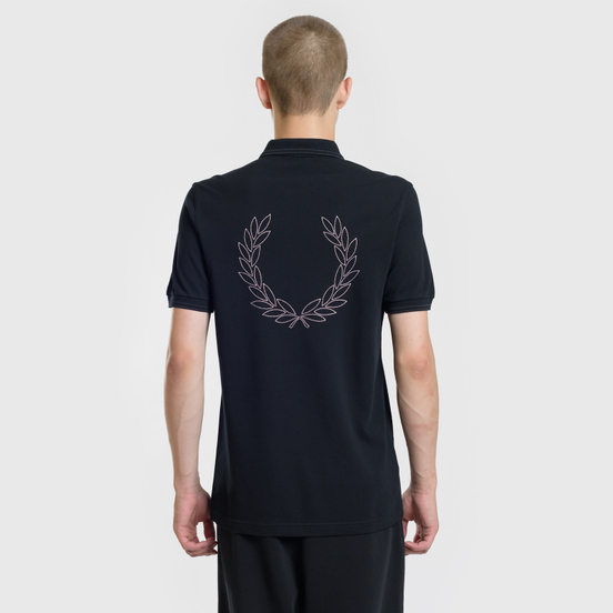 Мужское поло Fred Perry Authentic Embroidered Laurel Black