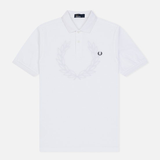 Мужское поло Fred Perry Authentic Embroidered Laurel White
