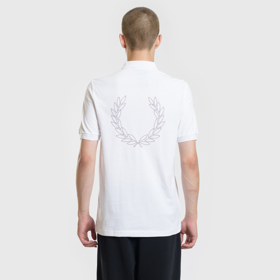 Мужское поло Fred Perry Authentic Embroidered Laurel White