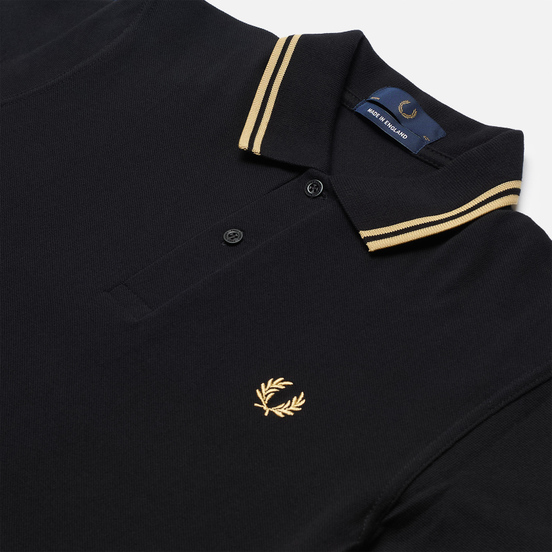 Мужское поло Fred Perry M12 Black/Champagne