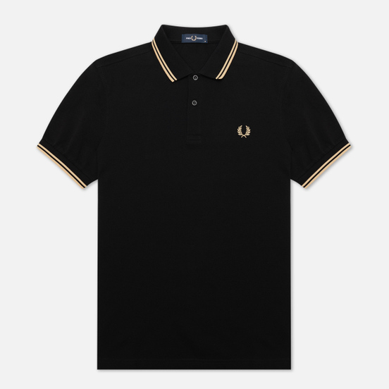 Мужское поло Fred Perry M12 Black/Champagne
