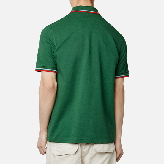Мужское поло Fred Perry M12 Tartan Green/Ice/Red