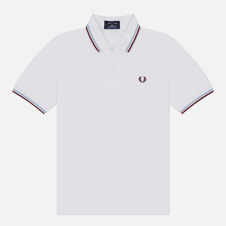 Мужское поло Fred Perry M12, цвет белый, размер 44