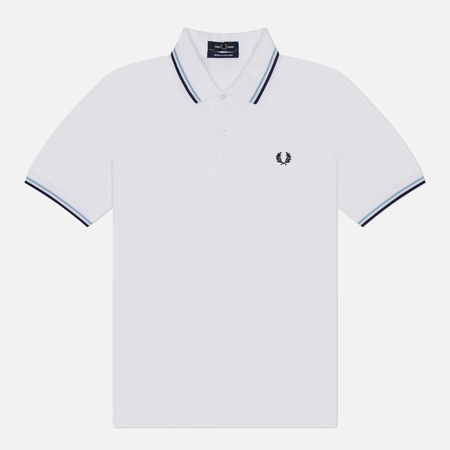 Мужское поло Fred Perry M12, цвет белый, размер 46