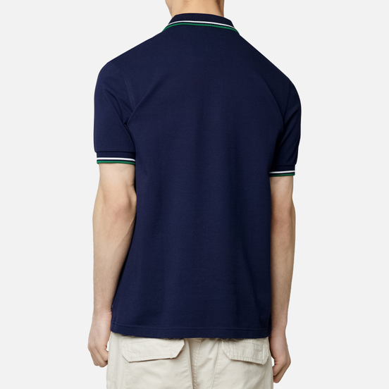 Мужское поло Fred Perry M3600 Twin Tipped Carbon Blue/White/Raf Green