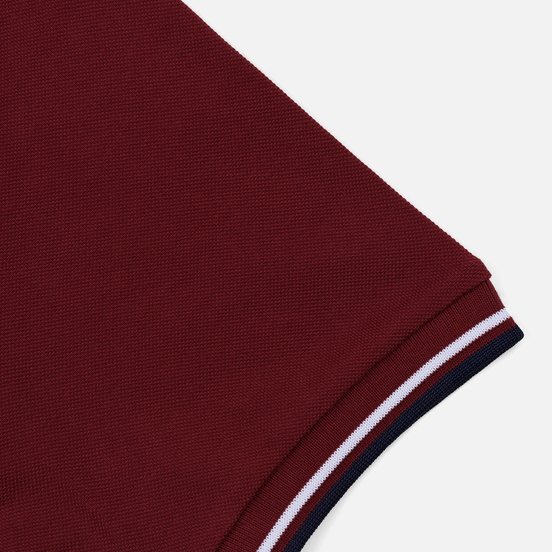 Мужское поло Fred Perry M3600 Twin Tipped Dark Red/White/Carbon Blue