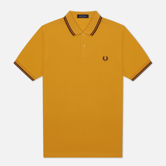 Мужское поло Fred Perry M3600 Twin Tipped Gold/Port/Port