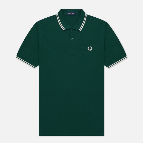Мужское поло Fred Perry M3600 Twin Tipped Ivy/White