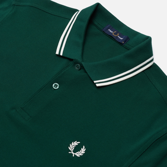 Мужское поло Fred Perry M3600 Twin Tipped Ivy/White