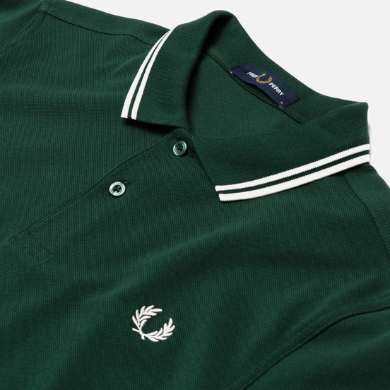 Мужское поло Fred Perry M3600 Twin Tipped Ivy/White