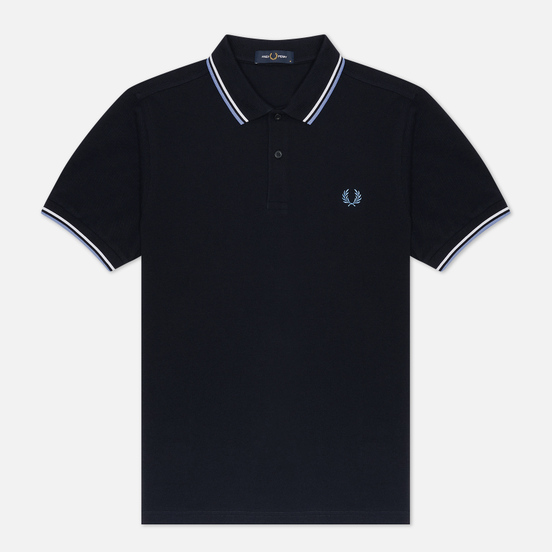 Мужское поло Fred Perry M3600 Twin Tipped Navy/Snow White/Riviera
