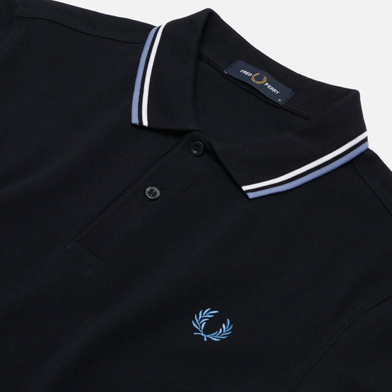 Мужское поло Fred Perry M3600 Twin Tipped Navy/Snow White/Riviera