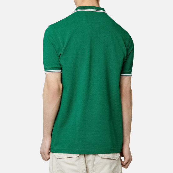 Мужское поло Fred Perry M3600 Twin Tipped Raf Green/White/Silver Pink