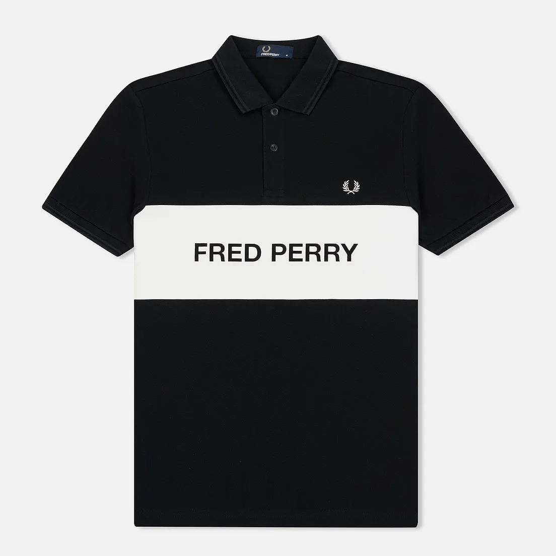Fred Perry Мужское поло Printed Panel Pique