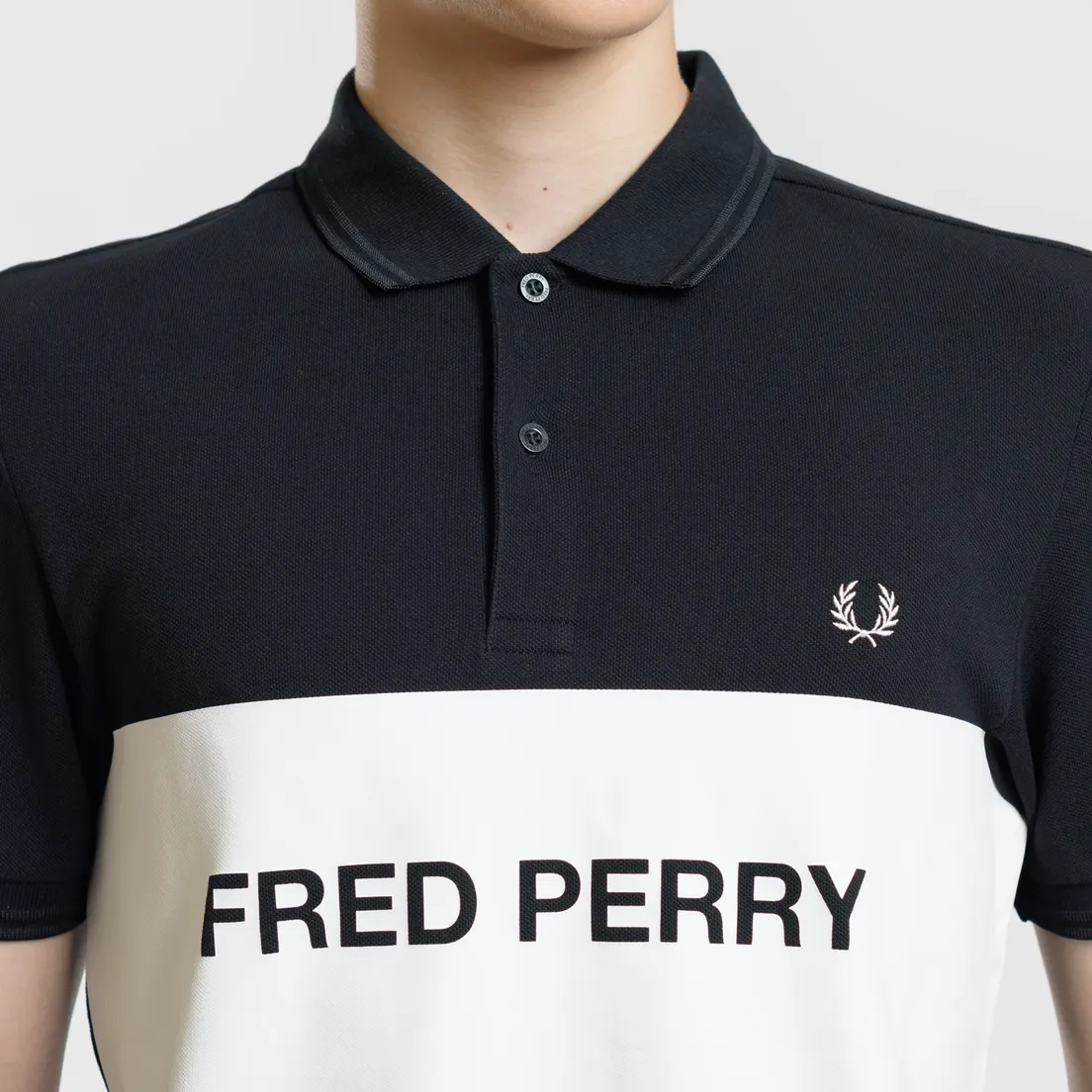 Fred Perry Мужское поло Printed Panel Pique