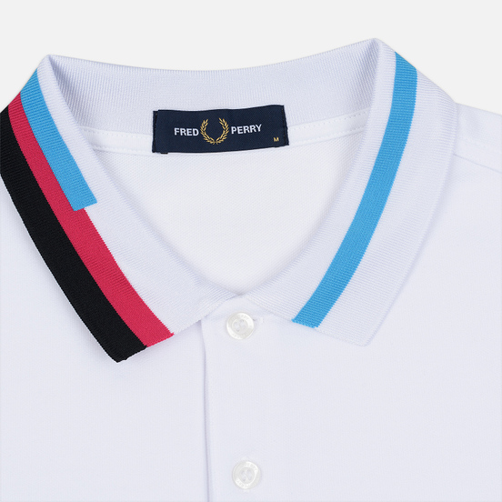 Мужское поло Fred Perry Process Colour White