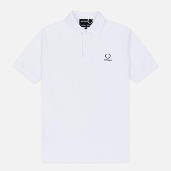 Мужское поло Fred Perry x Raf Simons Laurel Detail White