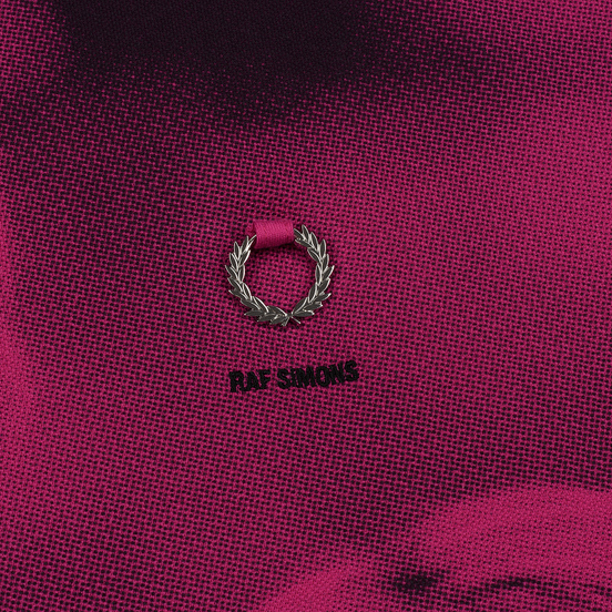 Мужское поло Fred Perry x Raf Simons Oversized Digital Print Pique Pop Pink
