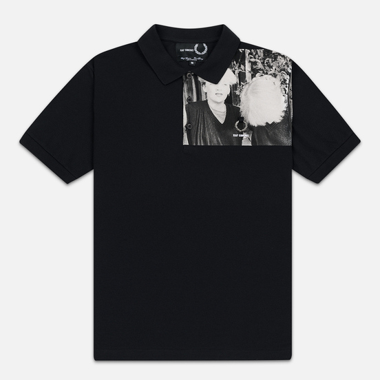 Мужское поло Fred Perry x Raf Simons Shoulder Print Black