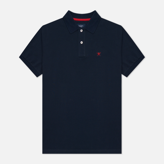 Мужское поло Hackett Slim Fit Logo Navy