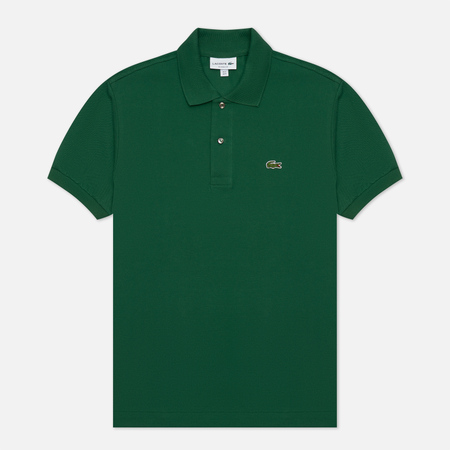 фото Мужское поло lacoste l.12.12 classic fit, цвет зелёный, размер s