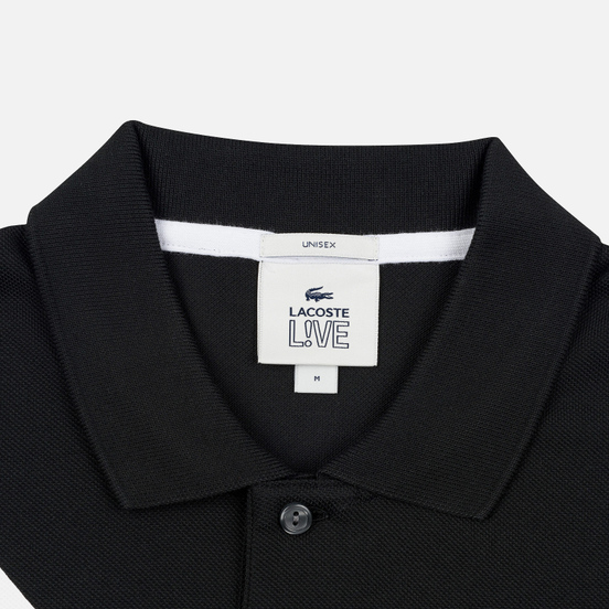 Мужское поло Lacoste Live Loose Fit Signature Cotton Pique Black/White