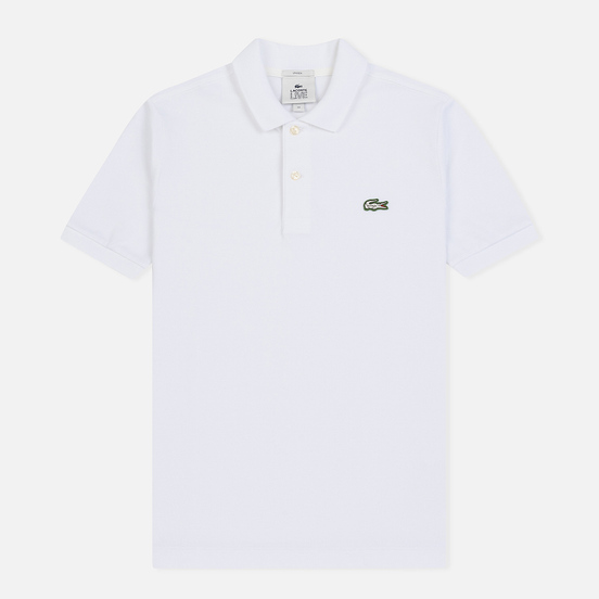 Мужское поло Lacoste Live Slim Fit Petit Pique White