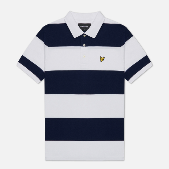 Мужское поло Lyle & Scott Wide Stripe Navy