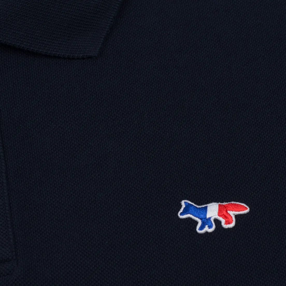 Maison Kitsune Мужское поло Tricolor Fox Patch
