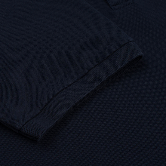 Мужское поло Maison Kitsune Tricolor Fox Patch Navy