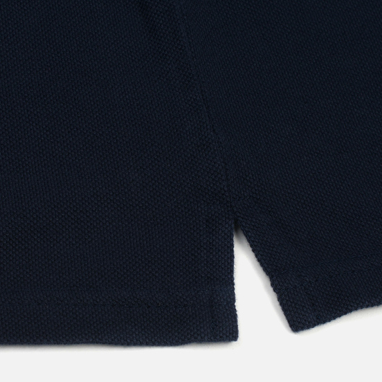 Мужское поло Maison Kitsune Tricolor Fox Patch Navy