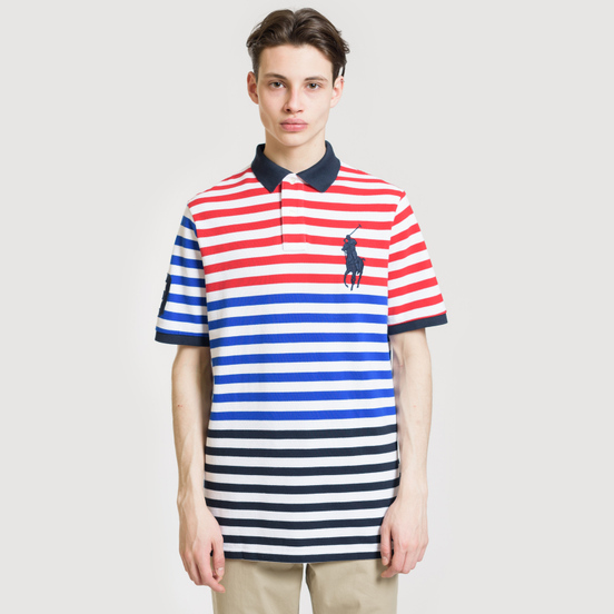 Мужское поло Polo Ralph Lauren All Over Stripe Aviator Navy/Multicolor