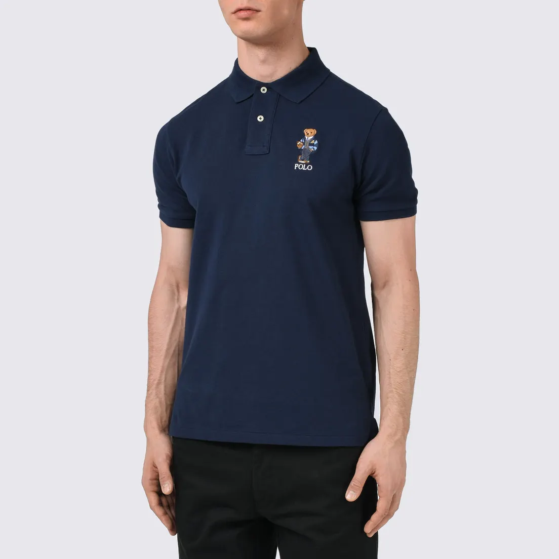 Polo Ralph Lauren Мужское поло Bear Ready Play Football In Polo Style