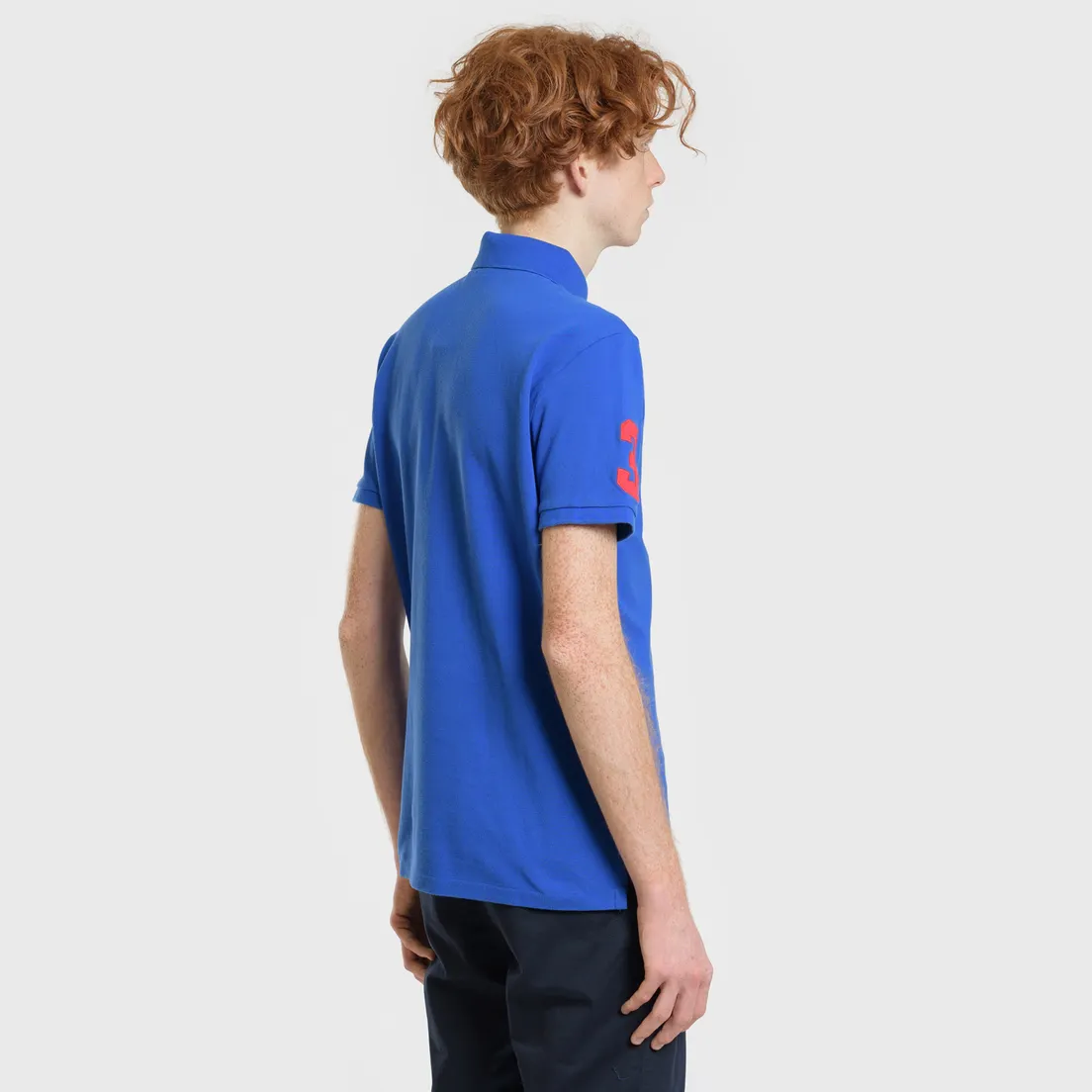 Polo Ralph Lauren Мужское поло Big Logo Embroidered And Patch 3 Custom Slim Fit