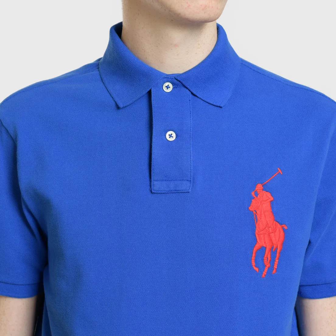 Polo Ralph Lauren Мужское поло Big Logo Embroidered And Patch 3 Custom Slim Fit
