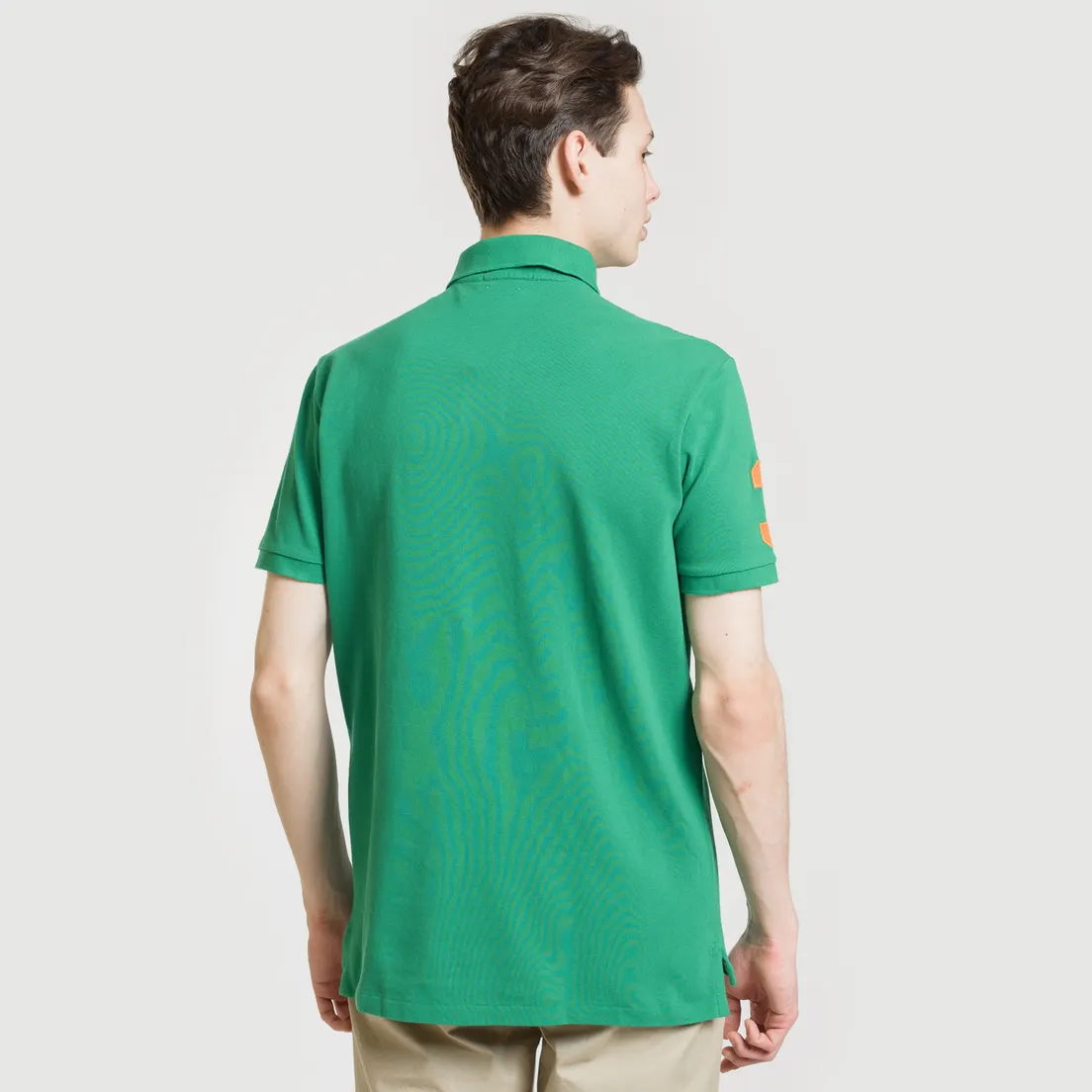 Polo Ralph Lauren Мужское поло Big Logo Embroidered And Patch 3 Custom Slim Fit
