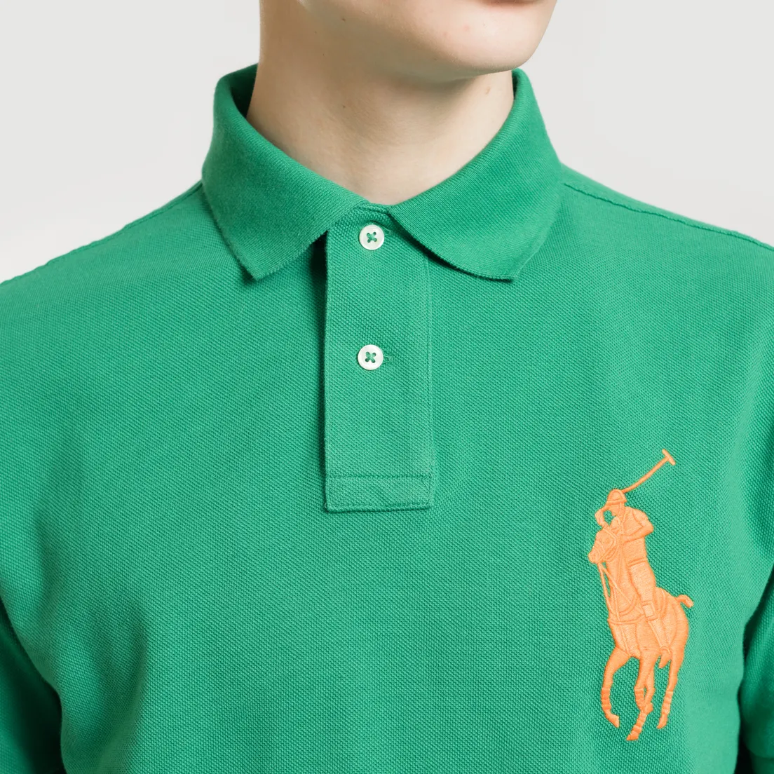 Polo Ralph Lauren Мужское поло Big Logo Embroidered And Patch 3 Custom Slim Fit