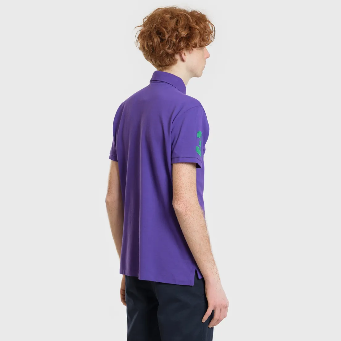 Polo Ralph Lauren Мужское поло Big Logo Embroidered And Patch 3 Custom Slim Fit