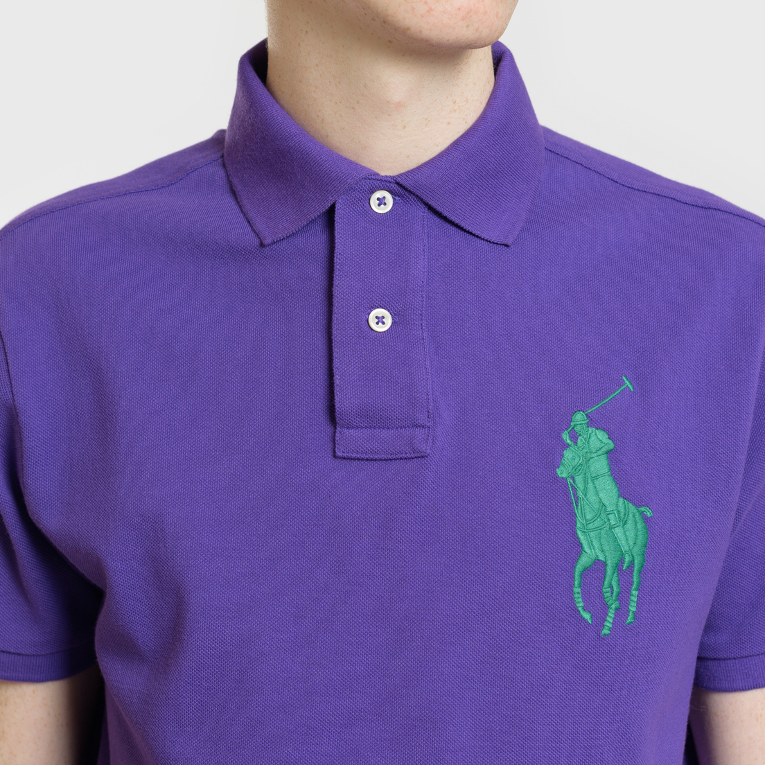 Polo Ralph Lauren Мужское поло Big Logo Embroidered And Patch 3 Custom Slim Fit
