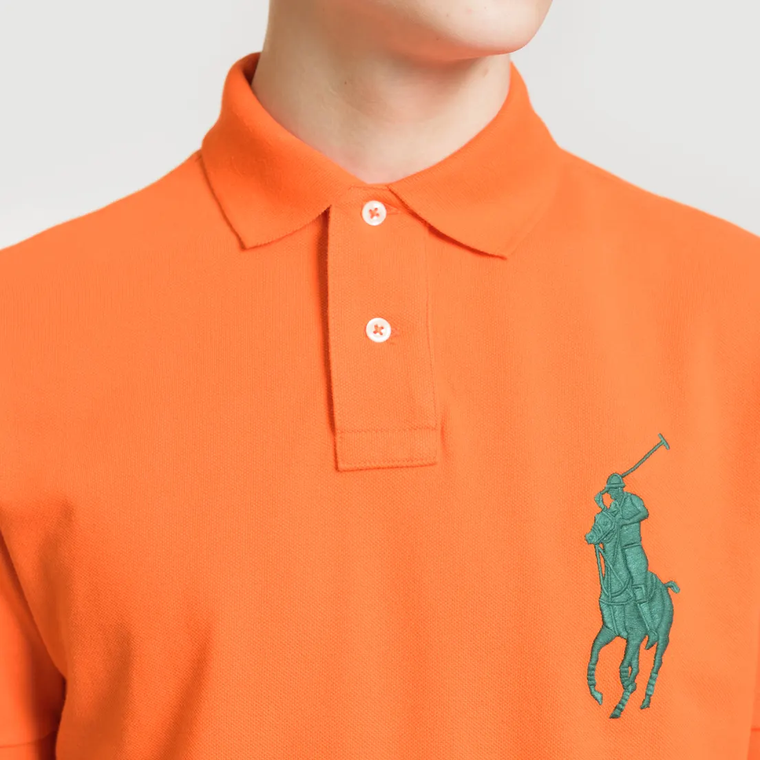 Polo Ralph Lauren Мужское поло Big Logo Embroidered And Patch 3 Custom Slim Fit