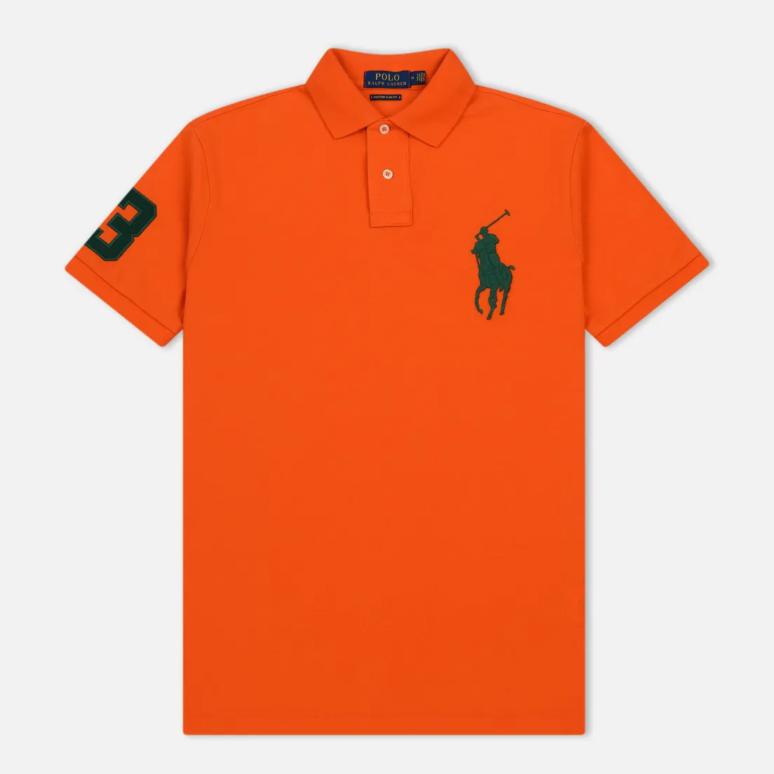 Polo Ralph Lauren Мужское поло Big Logo Embroidered And Patch 3 Custom Slim Fit