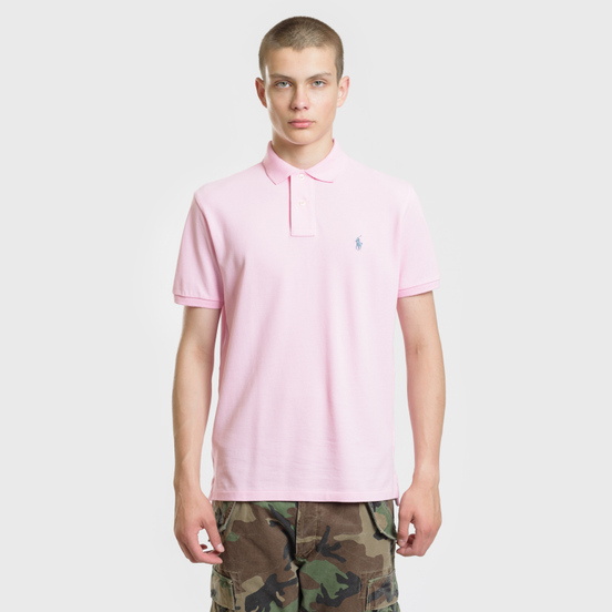 Мужское поло Polo Ralph Lauren Classic Logo Basic Mesh Carmel Pink