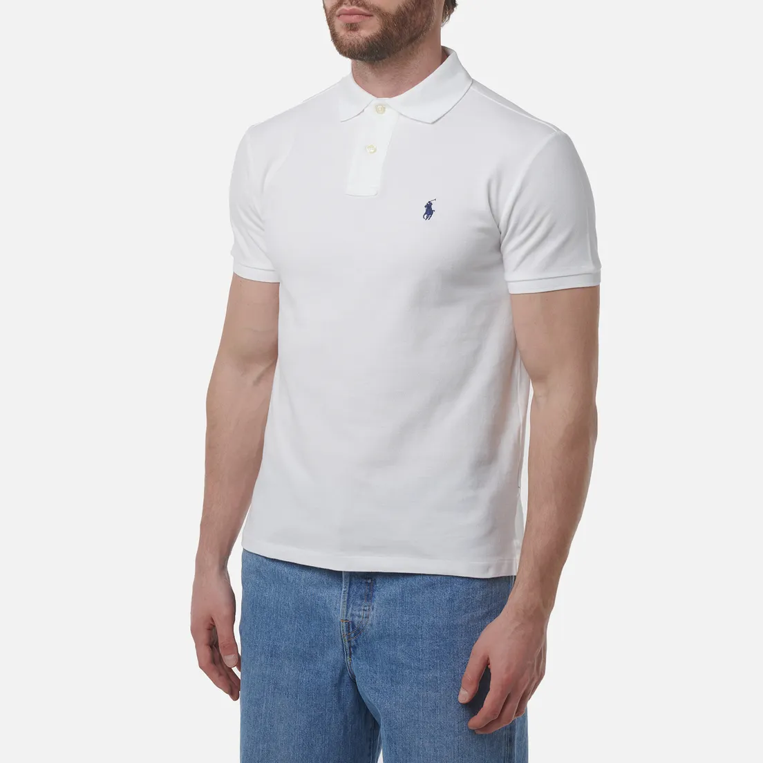 Polo Ralph Lauren Мужское поло Custom Slim Fit Cotton Mesh