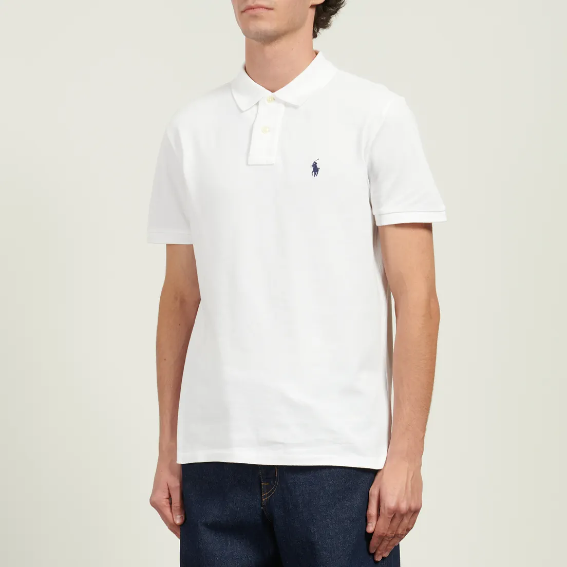 Polo Ralph Lauren Мужское поло Custom Slim Fit Cotton Mesh