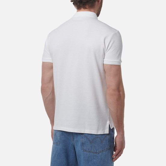 Мужское поло Polo Ralph Lauren Custom Slim Fit Cotton Mesh White